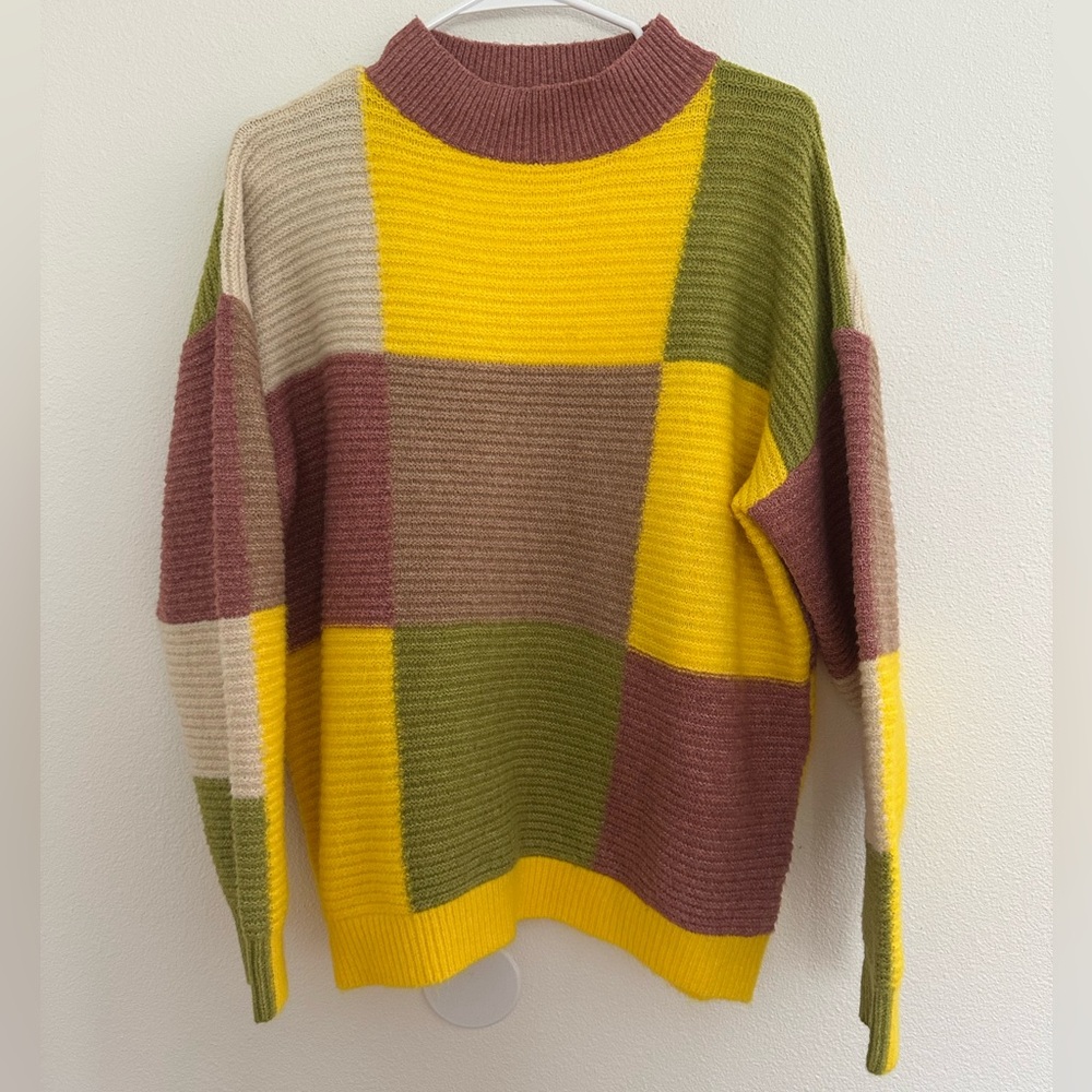 BiBi Colorful Patchwork Women's Sweater